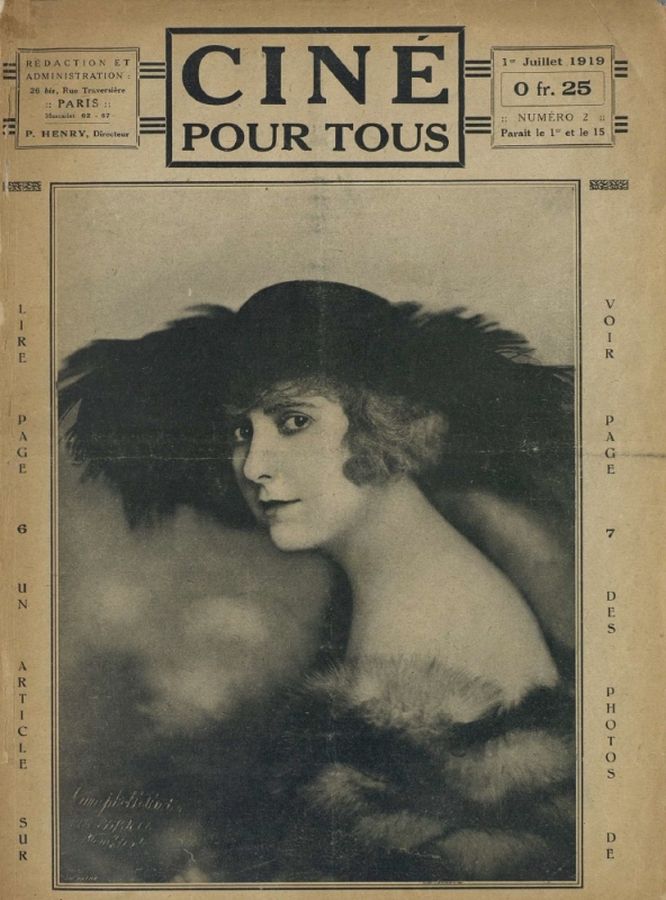 CINE POUR TOUS magazine side cover Issue 2 1 July 1919