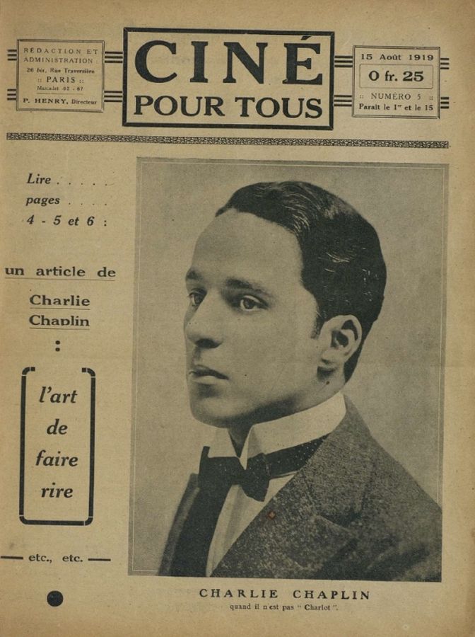 CINE POUR TOUS magazine side cover Issue 5 15 August 1919