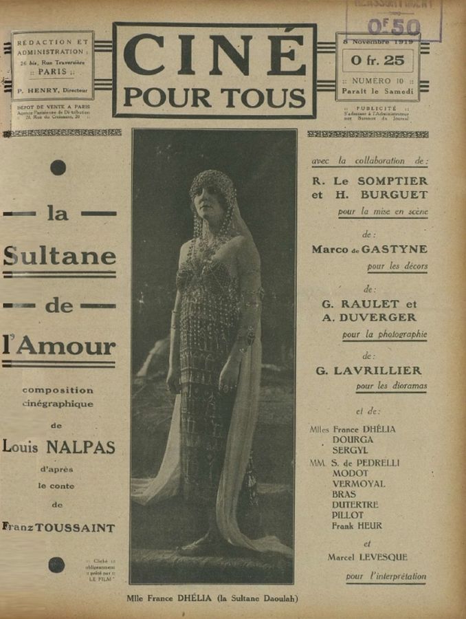 CINE POUR TOUS magazine side cover Issue 10 8 November 1919