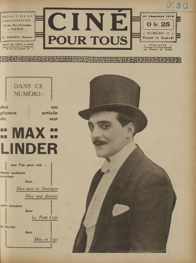 CINE POUR TOUS magazine side cover Issue 16 20 December 1919