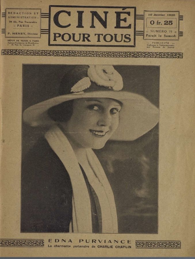 CINE POUR TOUS magazine side cover Issue 19 10 January 1920