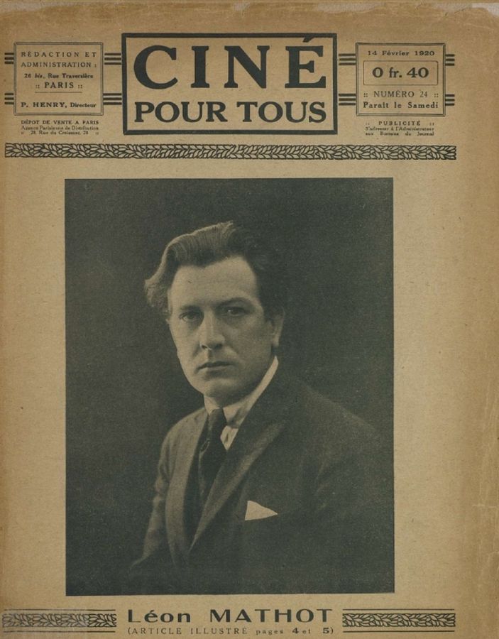 CINE POUR TOUS magazine side cover Issue 24 14 February 1920