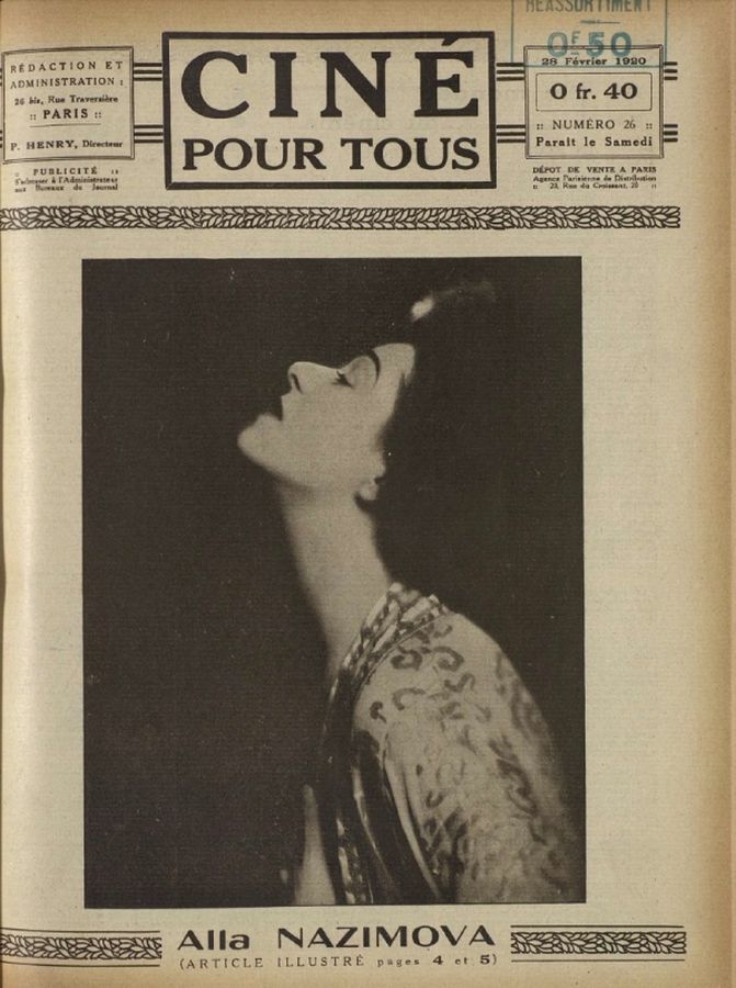 CINE POUR TOUS magazine side cover Issue 26 28 February 1920