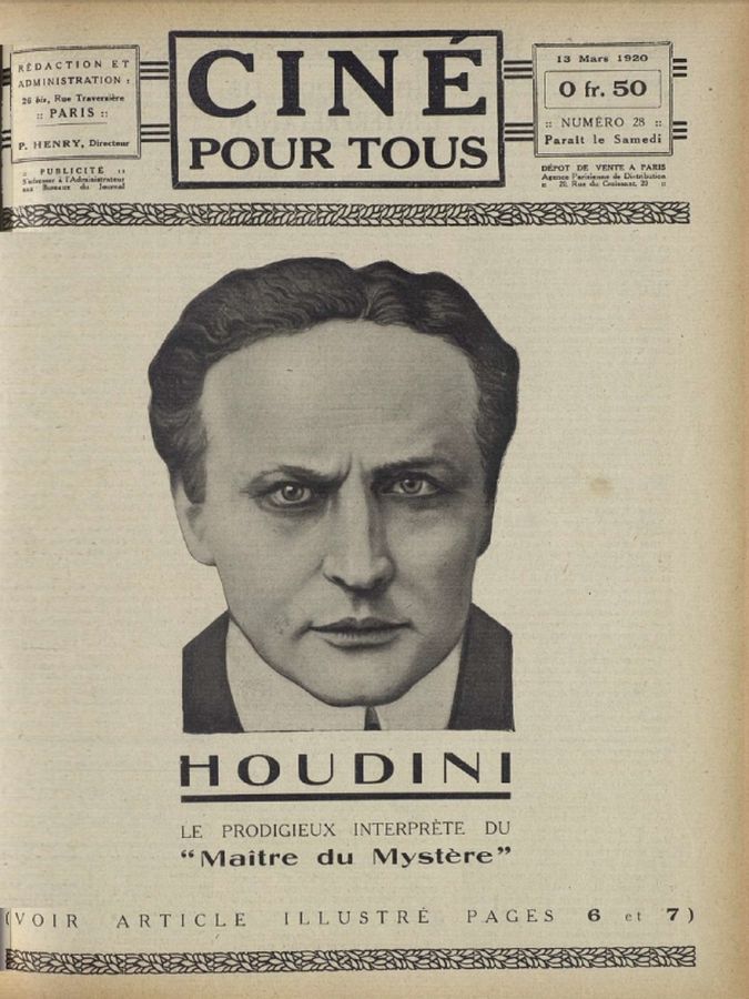 CINE POUR TOUS magazine side cover Issue 28 13 March 1920