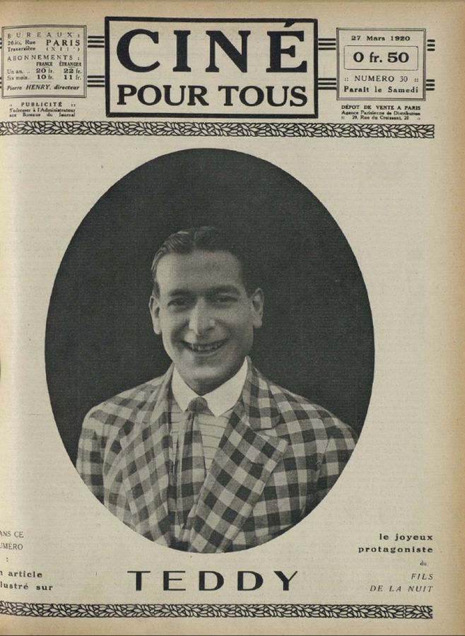 CINE POUR TOUS magazine side cover Issue 30 27 March 1920