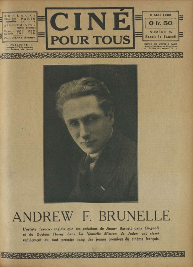 CINE POUR TOUS magazine side cover Issue 36 8 May 1920