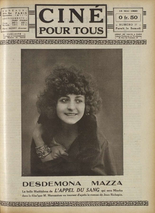 CINE POUR TOUS magazine side cover Issue 37 15 May 1920