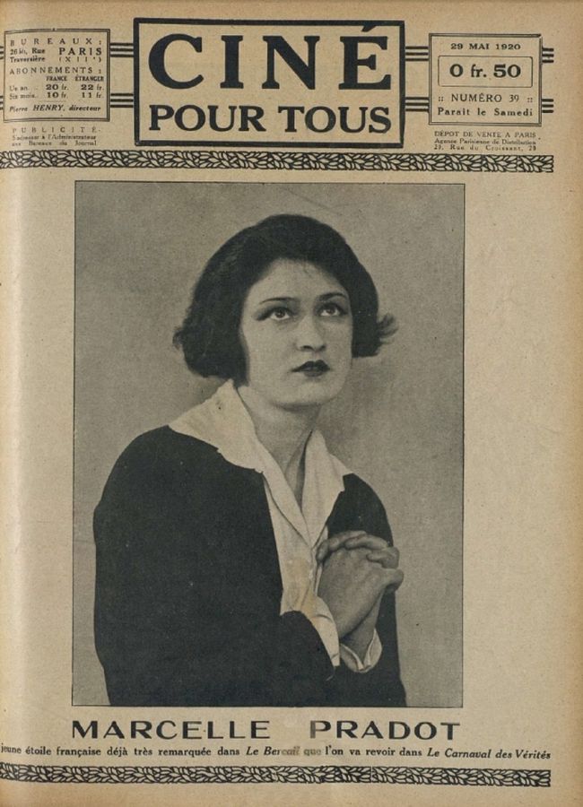 CINE POUR TOUS magazine side cover Issue 39 29 May 1920
