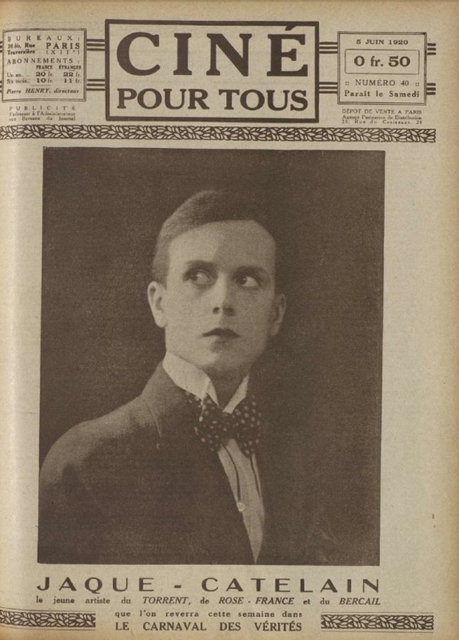 CINE POUR TOUS magazine side cover Issue 40 5 June 1920