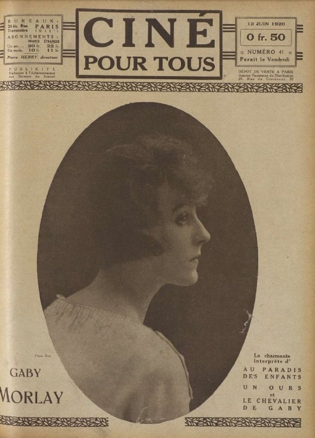 CINE POUR TOUS magazine side cover Issue 41 12 June 1920