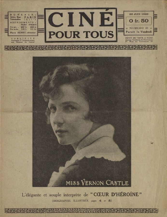 CINE POUR TOUS magazine side cover Issue 43 25 June 1920