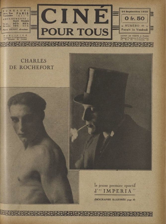 CINE POUR TOUS magazine side cover Issue 49 24 September 1920