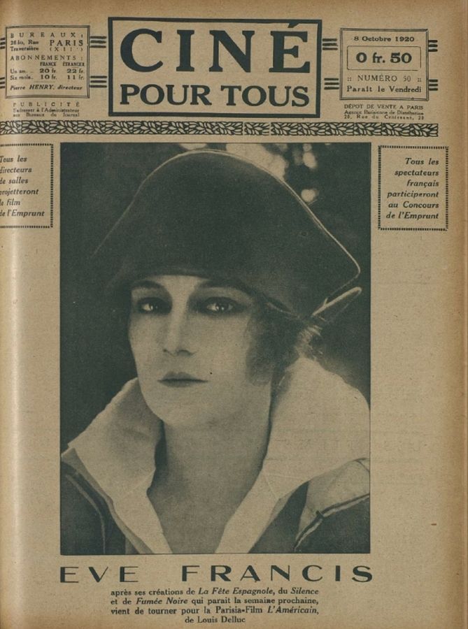 CINE POUR TOUS magazine side cover Issue 50 8 October 1920