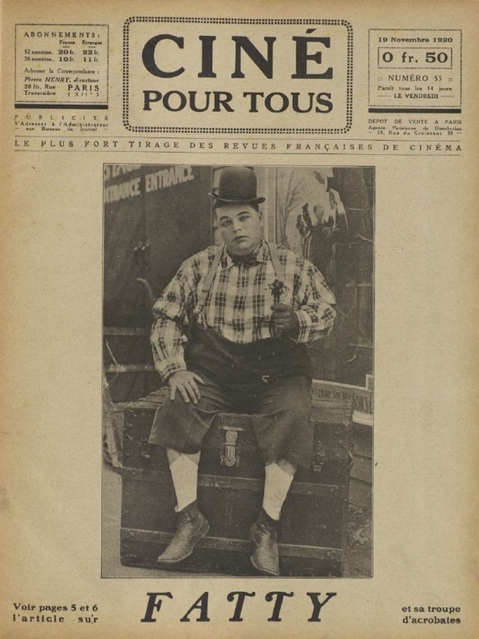 CINE POUR TOUS magazine side cover Issue 53 19 November 1920