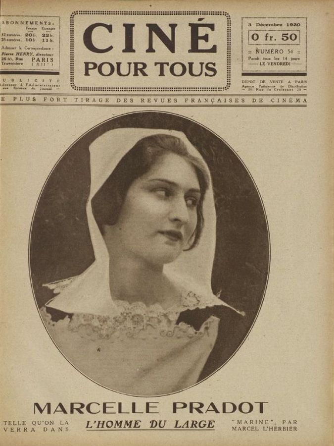 CINE POUR TOUS magazine side cover Issue 54 3 December 1920
