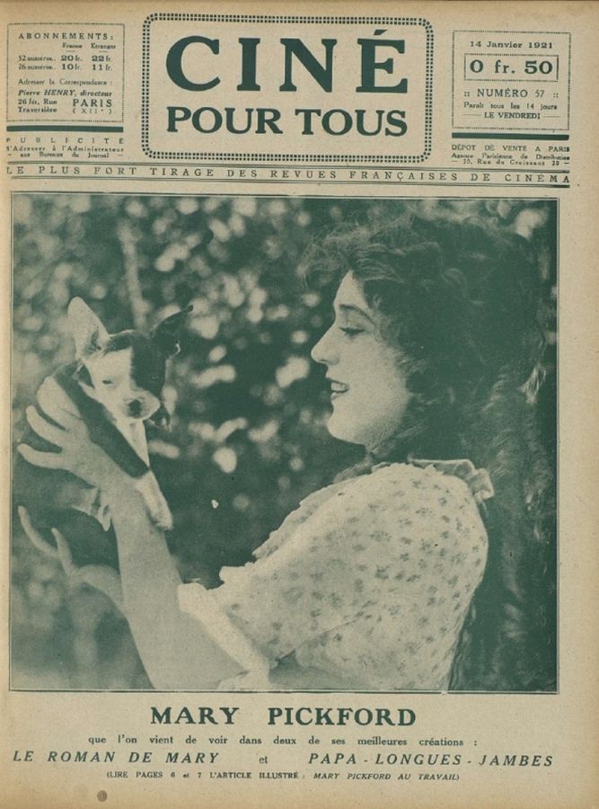 CINE POUR TOUS magazine side cover Issue 57 14 January 1921