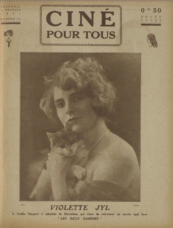 CINE POUR TOUS magazine side cover Issue 59 11 February 1921