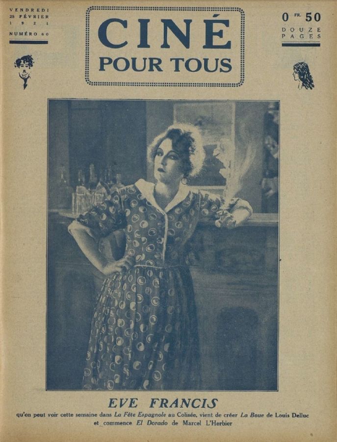 CINE POUR TOUS magazine side cover Issue 60 25 February 1921