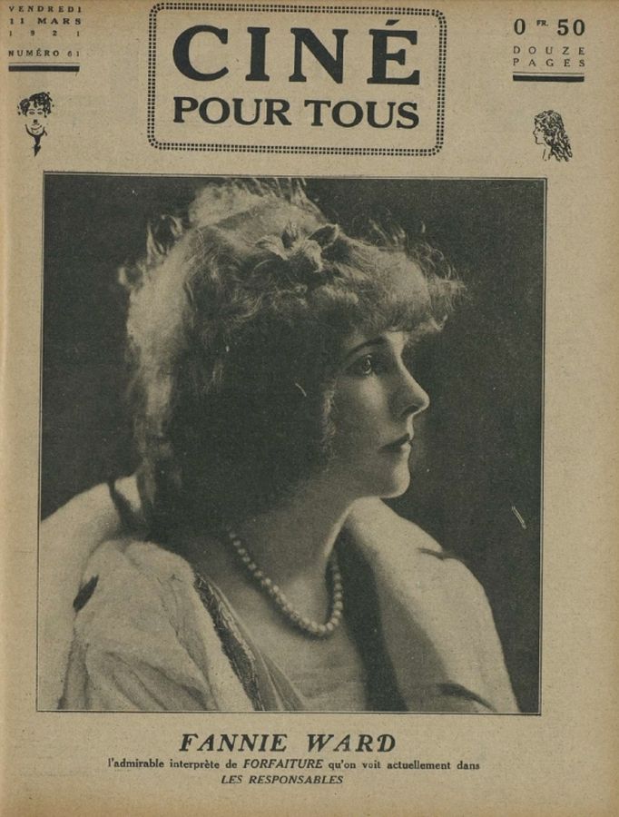 CINE POUR TOUS magazine side cover Issue 61 11 March 1921