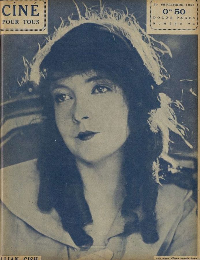 CINE POUR TOUS magazine side cover Issue 74 23 September 1921