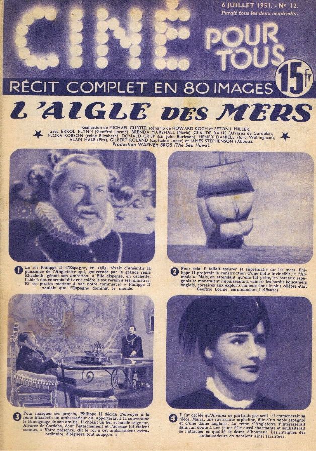 CINE POUR TOUS (50s) magazine side cover Issue 12 6 July 1951
