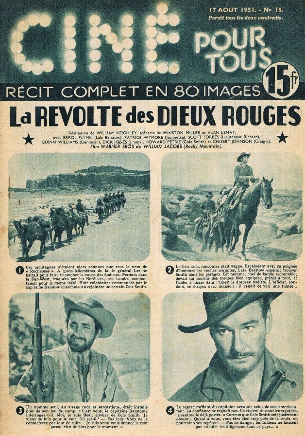 CINE POUR TOUS (50s) magazine side cover Issue 15 17 August 1951