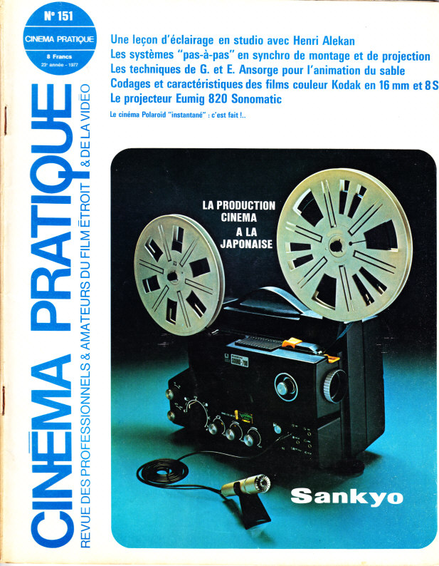 CINEMA PRATIQUE magazine side cover Issue 151   1977