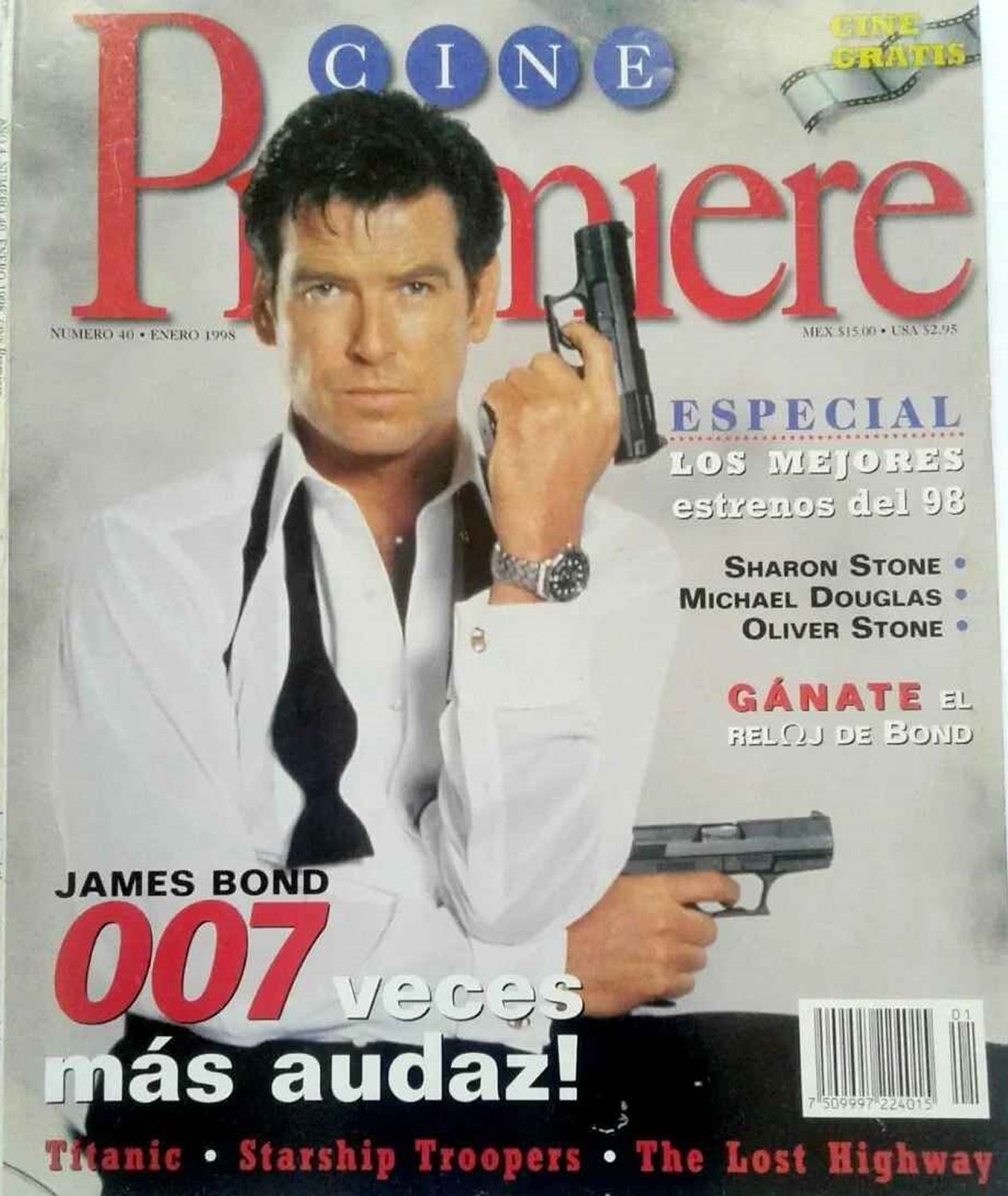 CINE PREMIERE magazine side cover Issue 40  January 1998