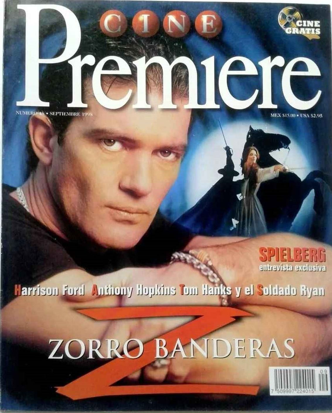 CINE PREMIERE magazine side cover Issue 48  September 1998