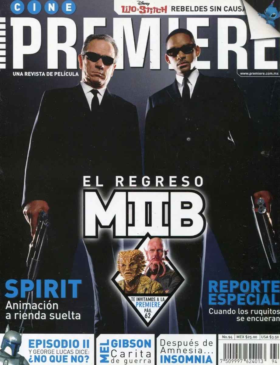 CINE PREMIERE magazine side cover Issue 94  July 2002