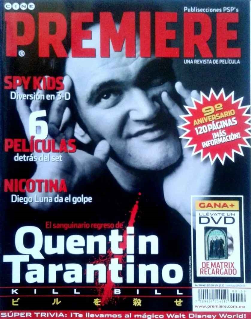 CINE PREMIERE magazine side cover Issue 109  October 2003