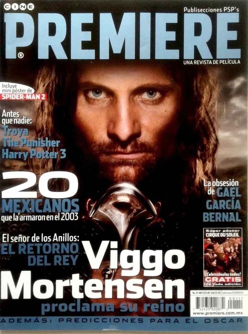 CINE PREMIERE magazine side cover Issue 111  December 2003