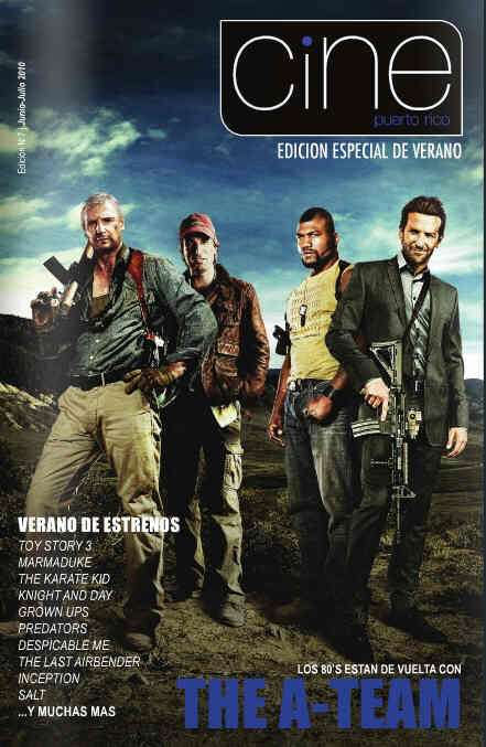 CINE PUERTO RICO magazine side cover Issue 7 June/July 2010
