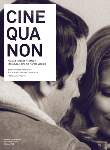 CINE QUA NON magazine side cover Issue 3 Summer/Fall 2010
