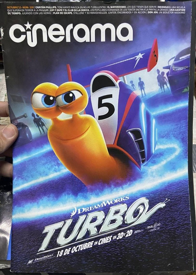 CINERAMA (2000S) magazine side cover Issue 220  October 2013