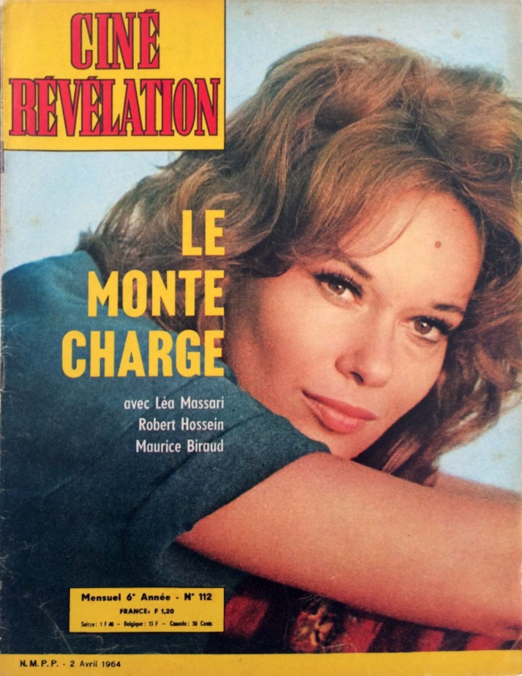 CINE REVELATION magazine side cover Issue 112  April/June 1964
