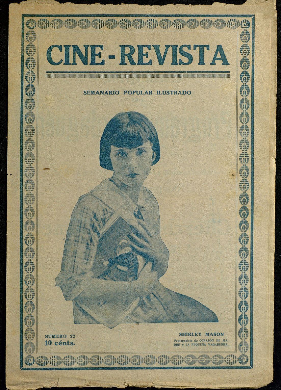 CINE-REVISTA magazine side cover Issue 22 11 February 1922