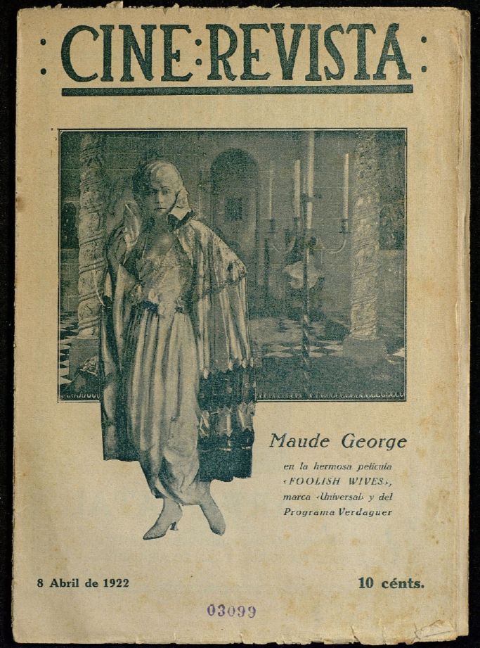 CINE-REVISTA magazine side cover Issue 29 8 April 1922