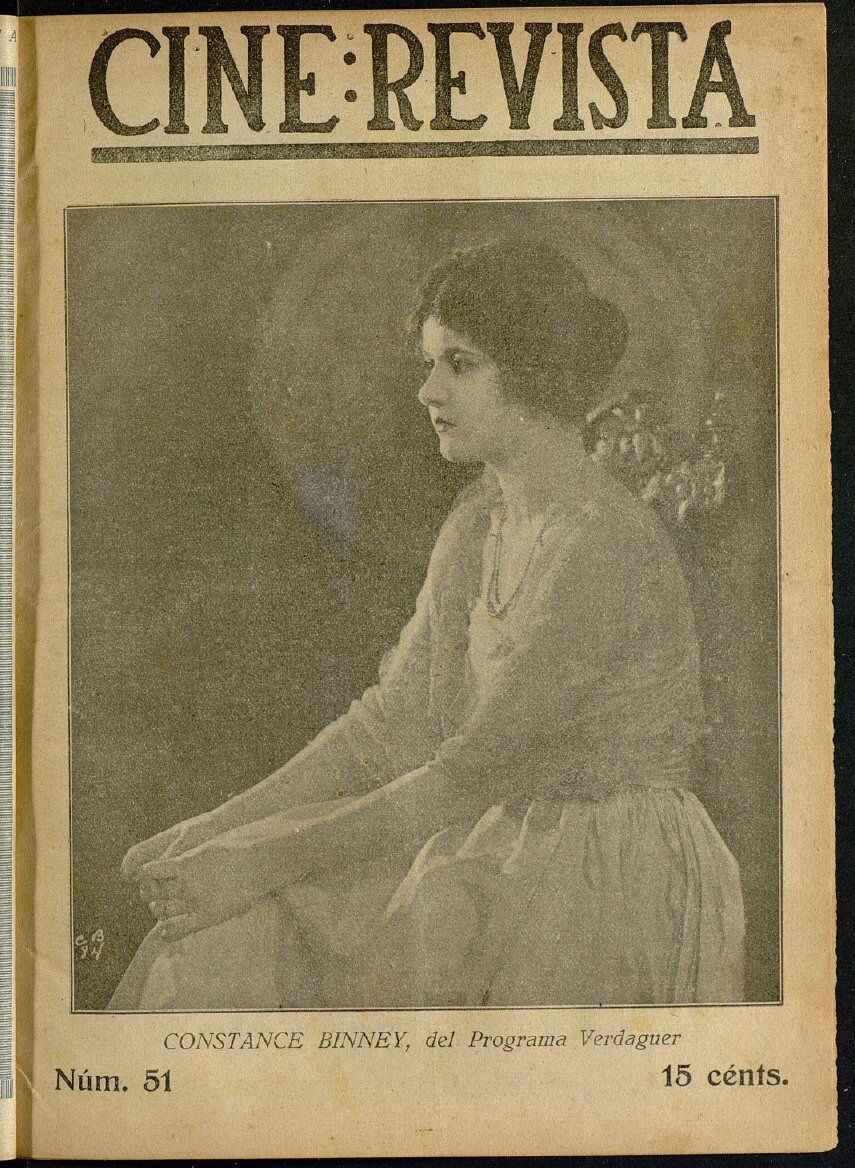 CINE-REVISTA magazine side cover Issue 51 23 September 1922