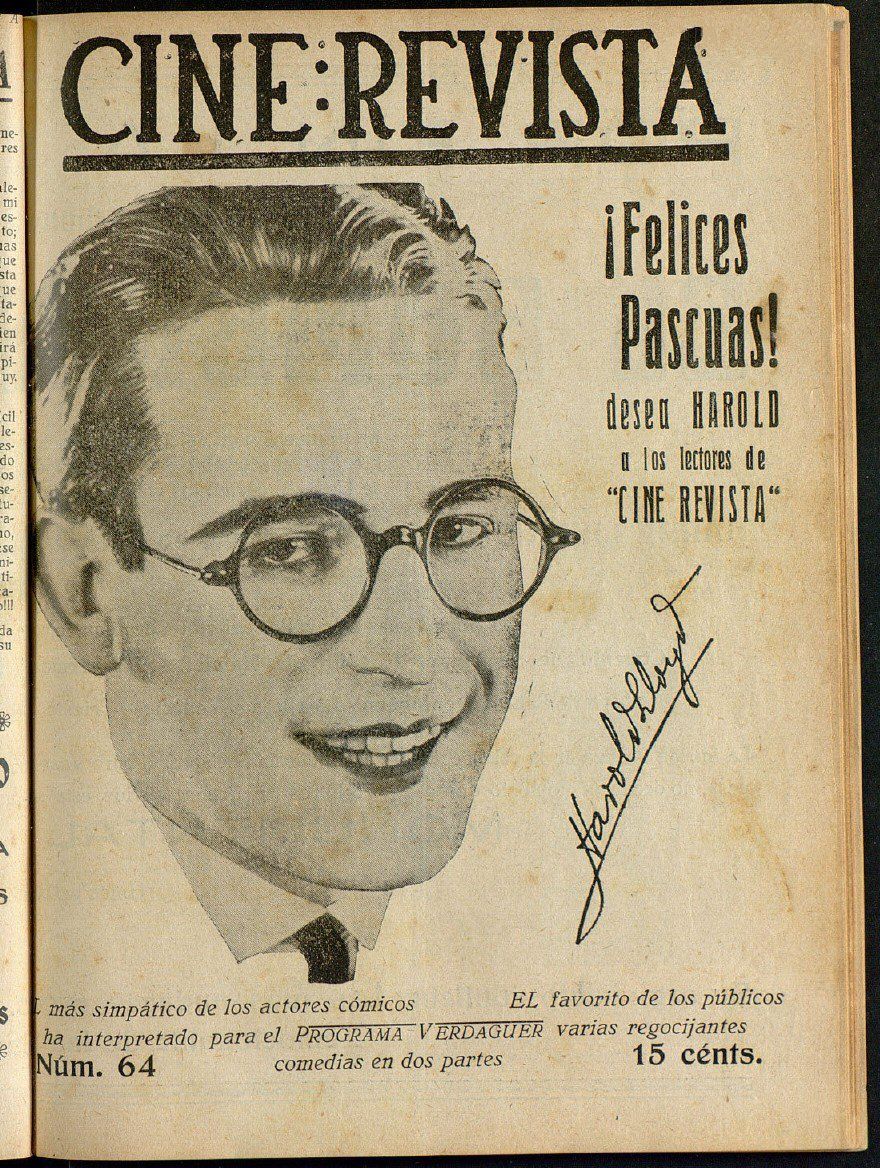 CINE-REVISTA magazine side cover Issue 64 23 December 1922