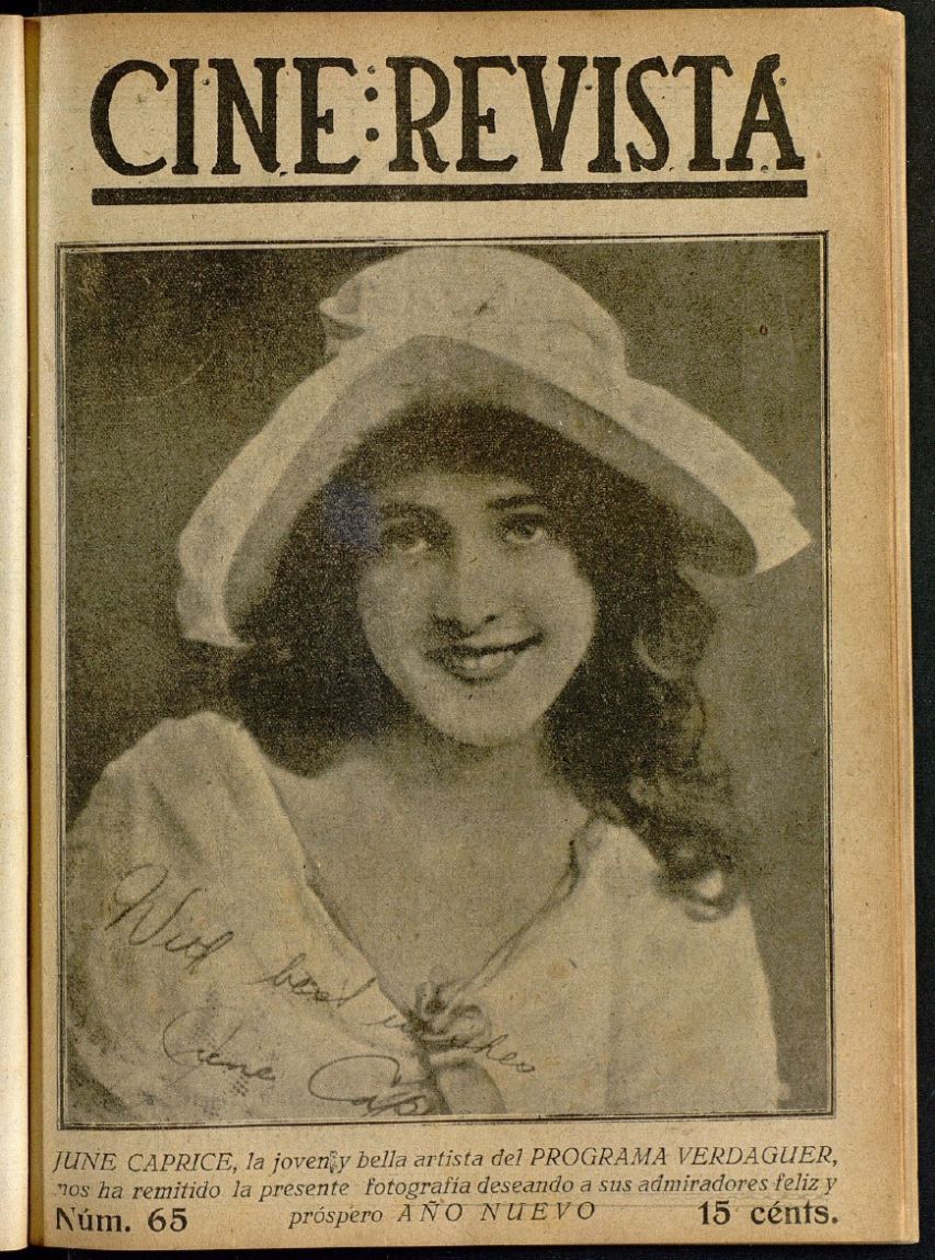 CINE-REVISTA magazine side cover Issue 65 30 December 1922