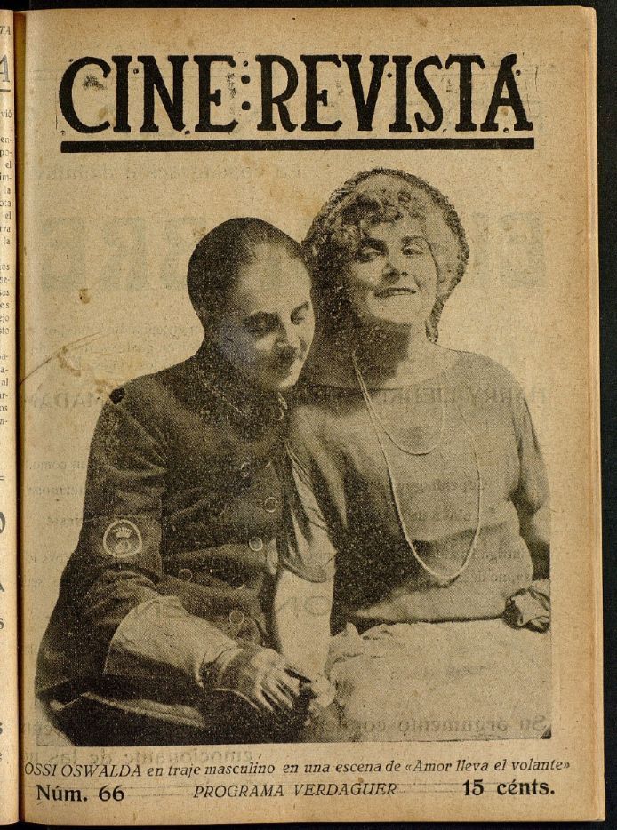 CINE-REVISTA magazine side cover Issue 66 6 January 1923
