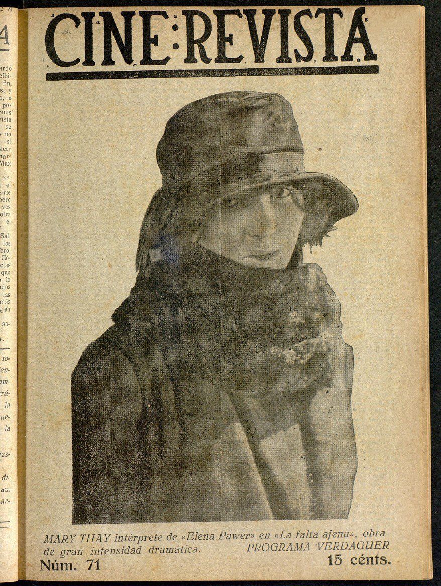 CINE-REVISTA magazine side cover Issue 71 10 February 1923