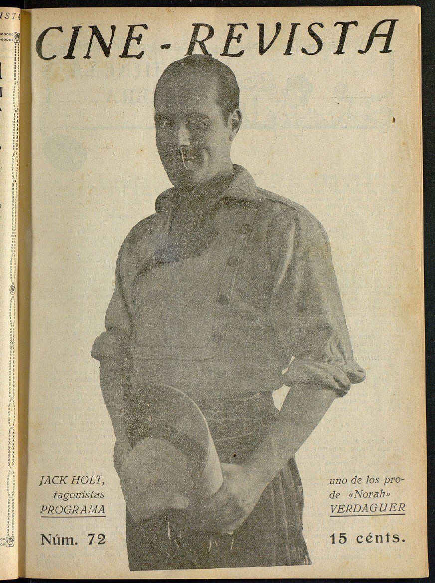 CINE-REVISTA magazine side cover Issue 72 17 February 1923