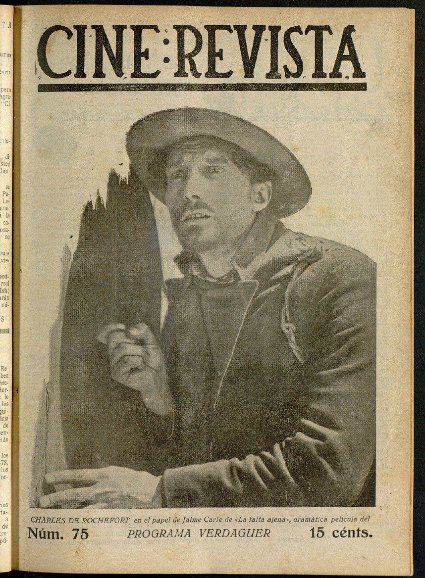 CINE-REVISTA magazine side cover Issue 75 10 March 1923
