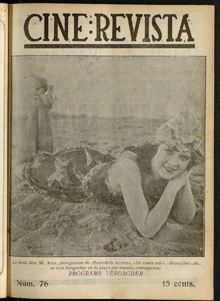 CINE-REVISTA magazine side cover Issue 76 17 March 1923
