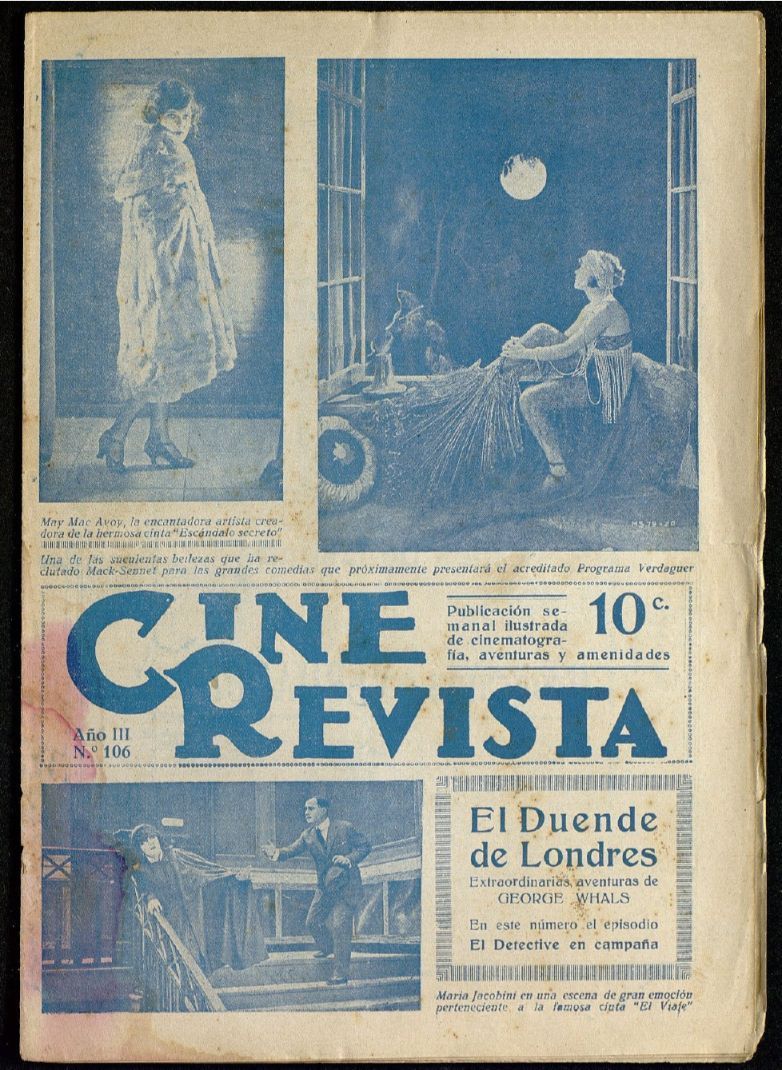 CINE-REVISTA magazine side cover Issue 106   1923