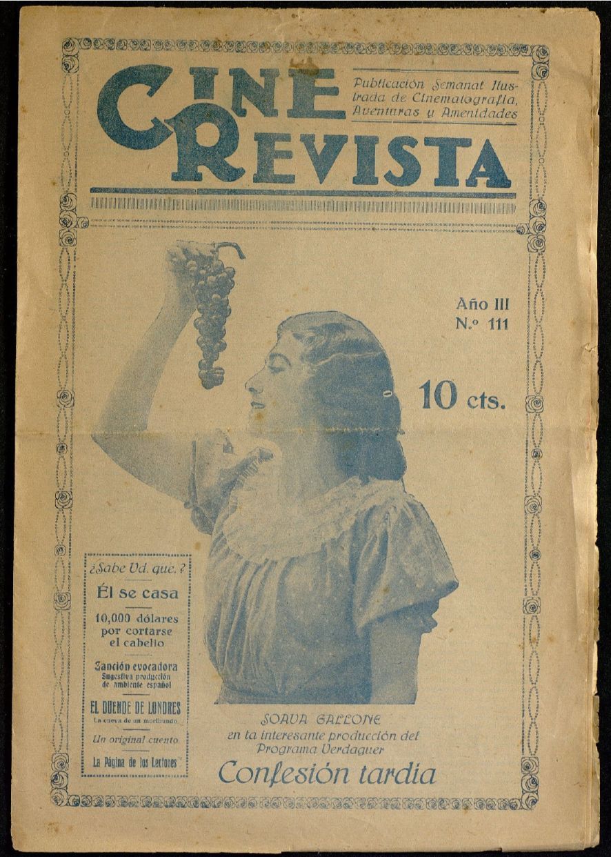 CINE-REVISTA magazine side cover Issue 111   1923
