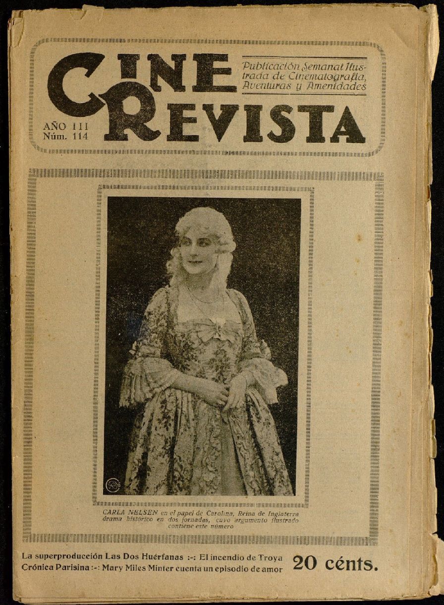CINE-REVISTA magazine side cover Issue 114   1923