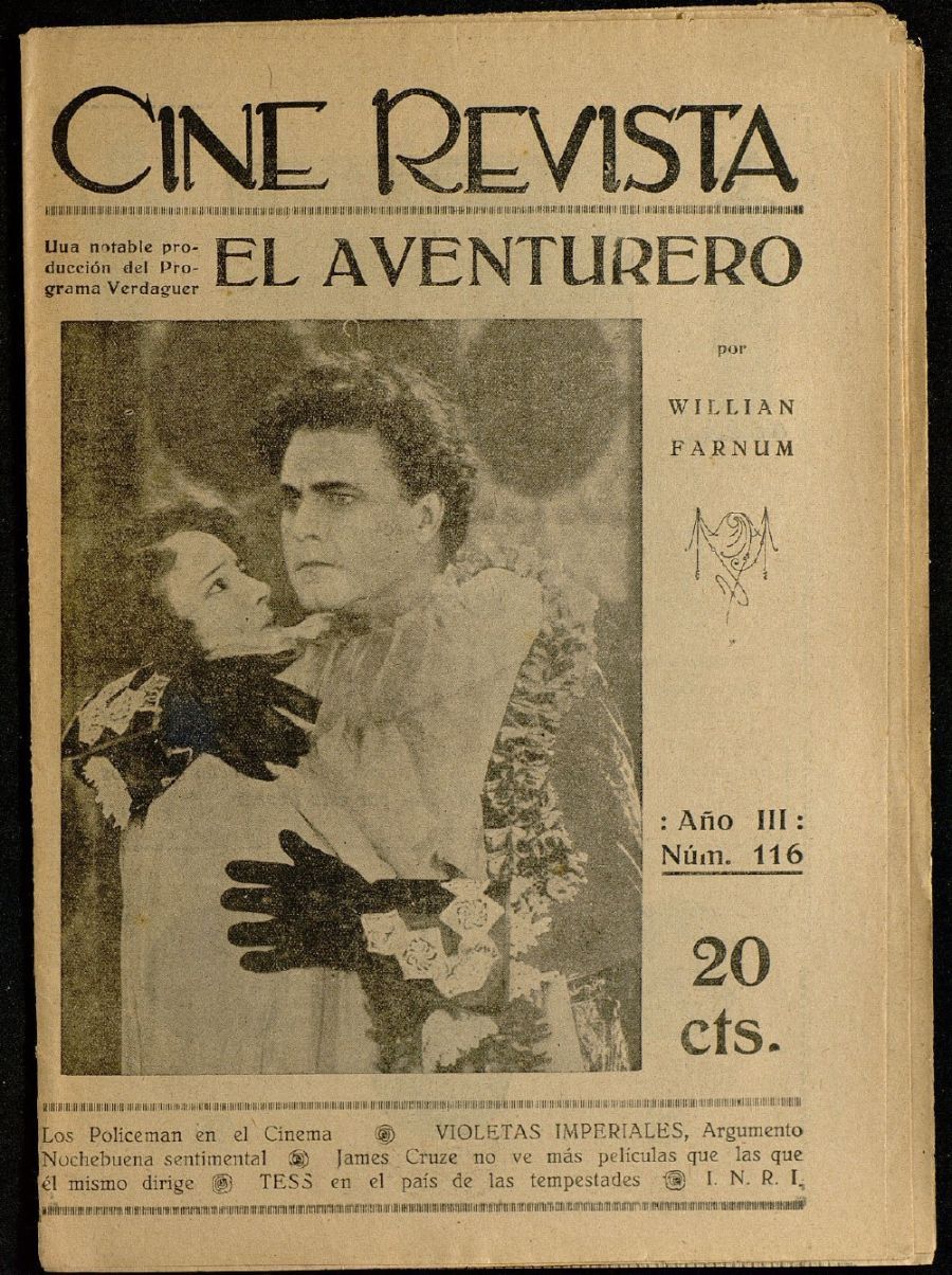 CINE-REVISTA magazine side cover Issue 116   1923